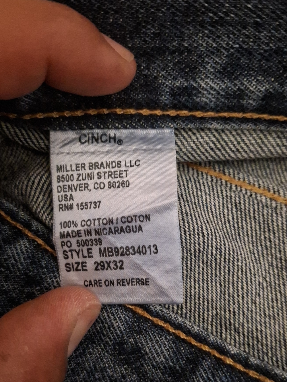 Cinch Men’s Dark Blue Slim Straight Jeans